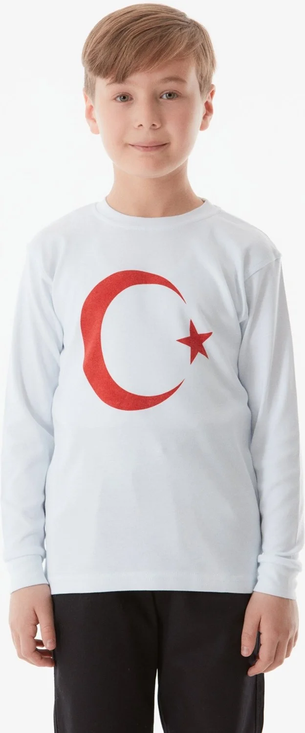 فولامودا Turkish Flag Printed Kids Sweatshirt