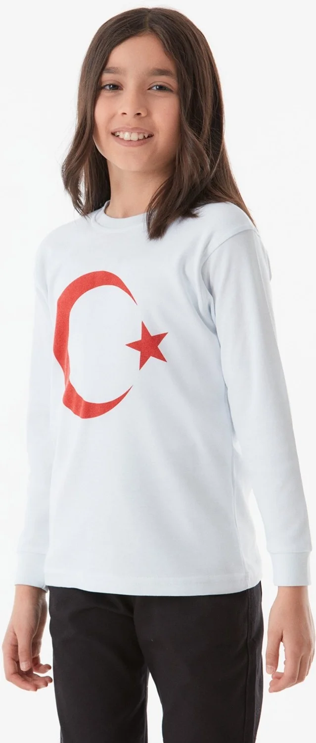 فولامودا Turkish Flag Printed Kids Sweatshirt