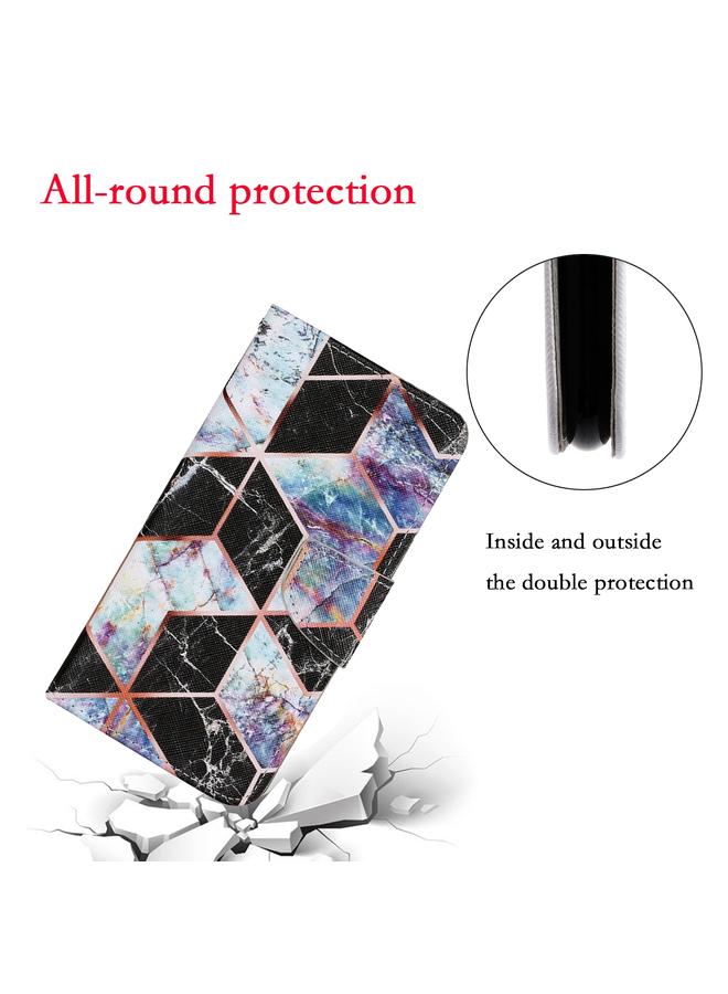 S-TOP Case For Samsung Galaxy A22 5G Coloured Drawing Pattern Horizontal Flip PU Leather Case with Holder & Card Slots & Wallet & Lanyard - Image 5