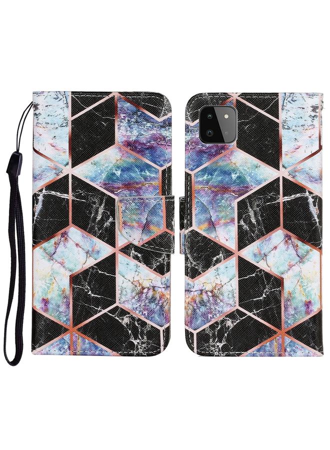 S-TOP Case For Samsung Galaxy A22 5G Coloured Drawing Pattern Horizontal Flip PU Leather Case with Holder & Card Slots & Wallet & Lanyard - Image 1