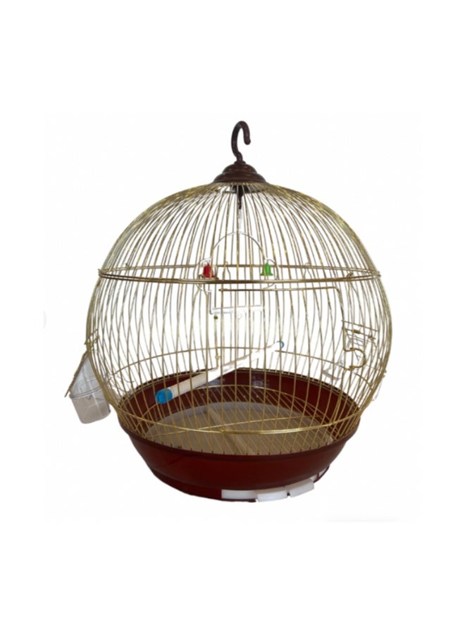 Medium golden bird cage - Image 2