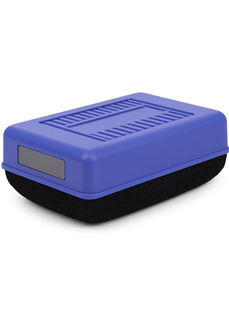 LEENO Magnetic Blackboard Eraser Blue/Black, Lightweight Easy Grip Whiteboard & Chalkboard Cleaner - Image 1