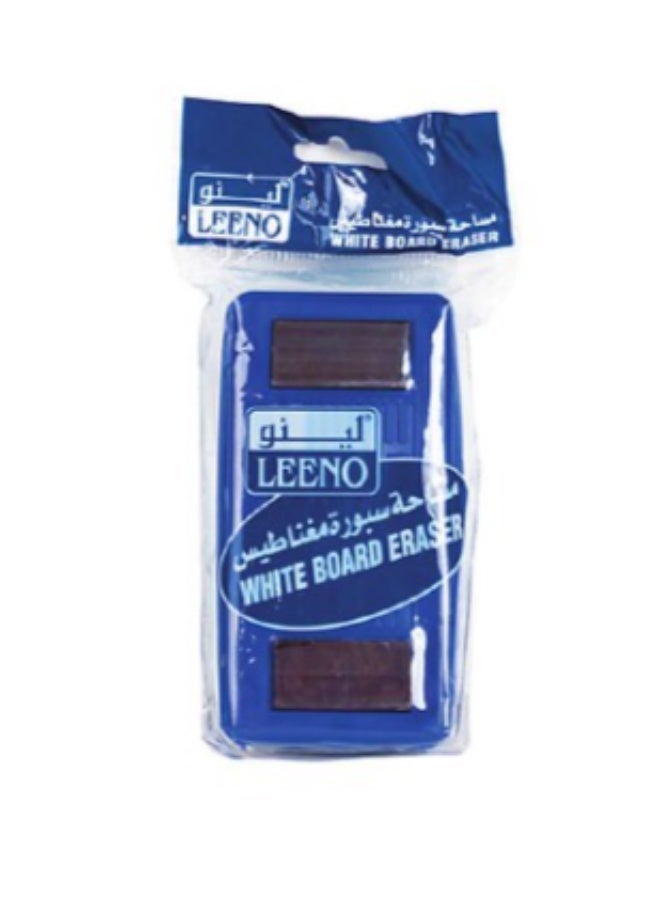 LEENO Magnetic Blackboard Eraser Blue/Black, Lightweight Easy Grip Whiteboard & Chalkboard Cleaner - Image 2