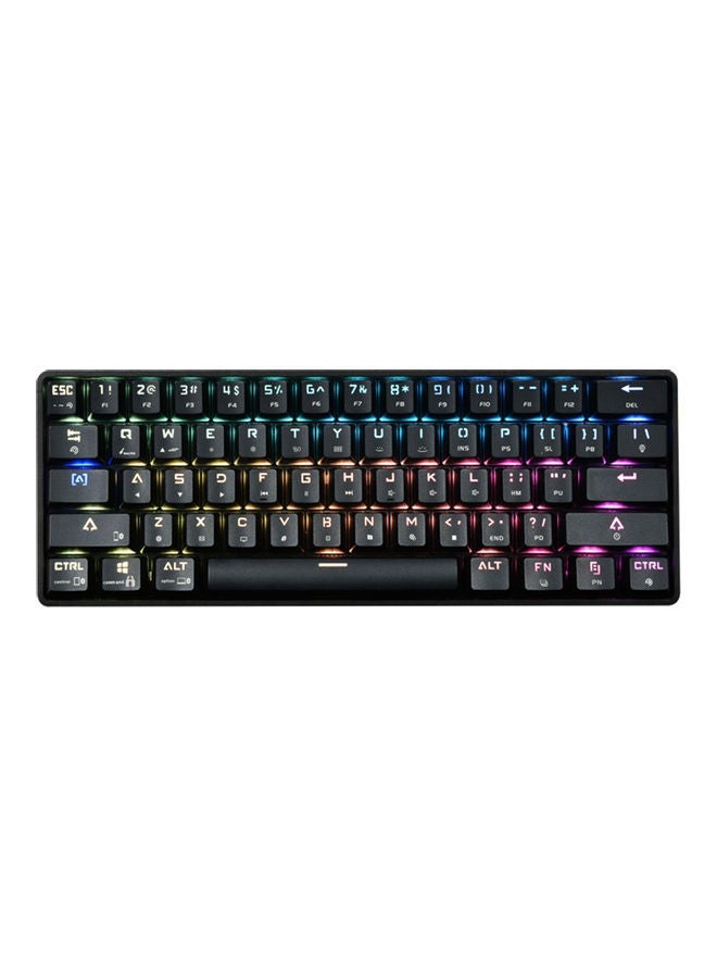 NIBEMINENT DK61 Dual Mode Wireless BT Mechanical Keyboard Wired 61 Key Rgb For Tablet/Phone/Laptop Black With Outmu Blue Switches  - Image 1