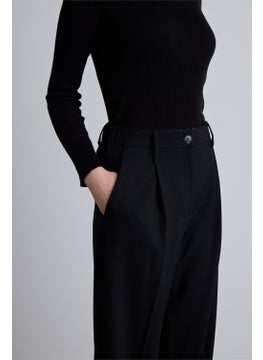 Manuka Classic Cut Pleated Detailed Trousers Black  - Image 4