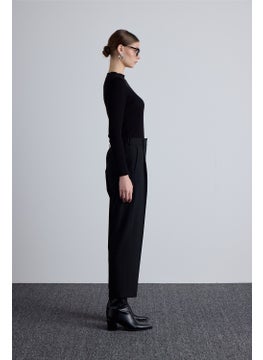 Manuka Classic Cut Pleated Detailed Trousers Black  - Image 5