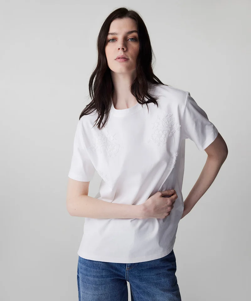 Ipekyol Floral Embroidery T-Shirt