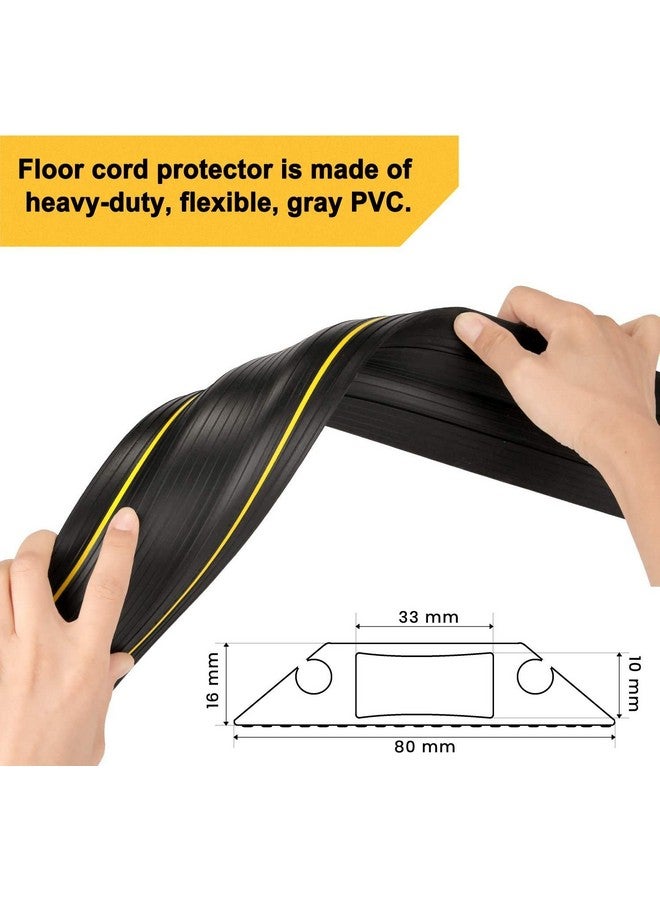 DOLPHY غطاء كابل الأرضية دولفي، 5 متر كابلات أرضية، واقي الكابلات والأسلاك 1 قناة، مثالي للمكتب، المنزل، ورشة العمل، المستودع، الحفلات، أو أي بيئة خارجية أخرى - Image 4