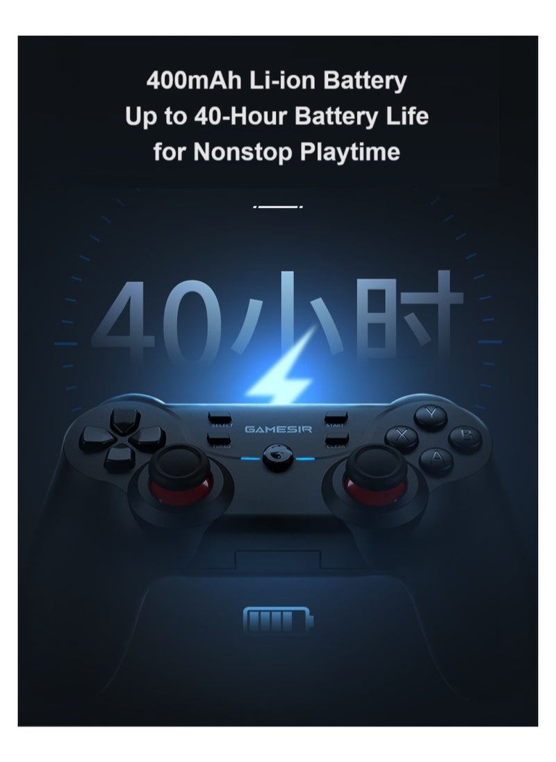 Wireless Gamepad GameSir T3 2.4GHz Receiver Gaming Controller for Windows PC, PC Controller with Dual Vibration, Linear Trigger Buttons Compatible with Android TV Box