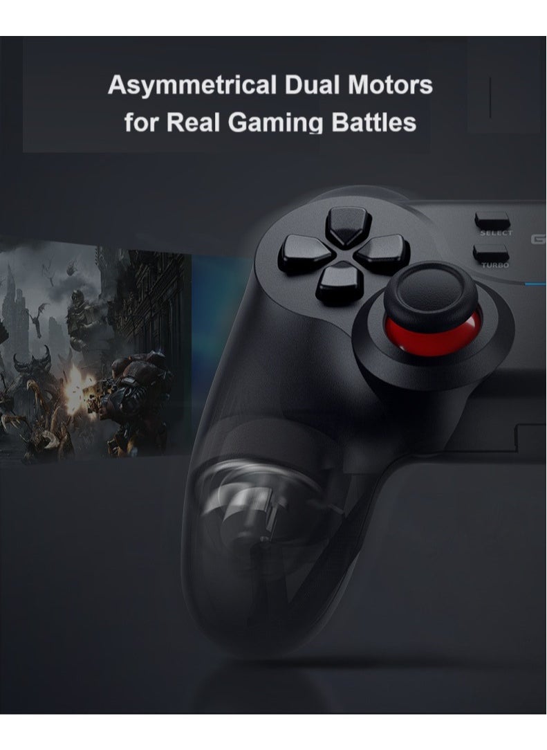 Wireless Gamepad GameSir T3 2.4GHz Receiver Gaming Controller for Windows PC, PC Controller with Dual Vibration, Linear Trigger Buttons Compatible with Android TV Box