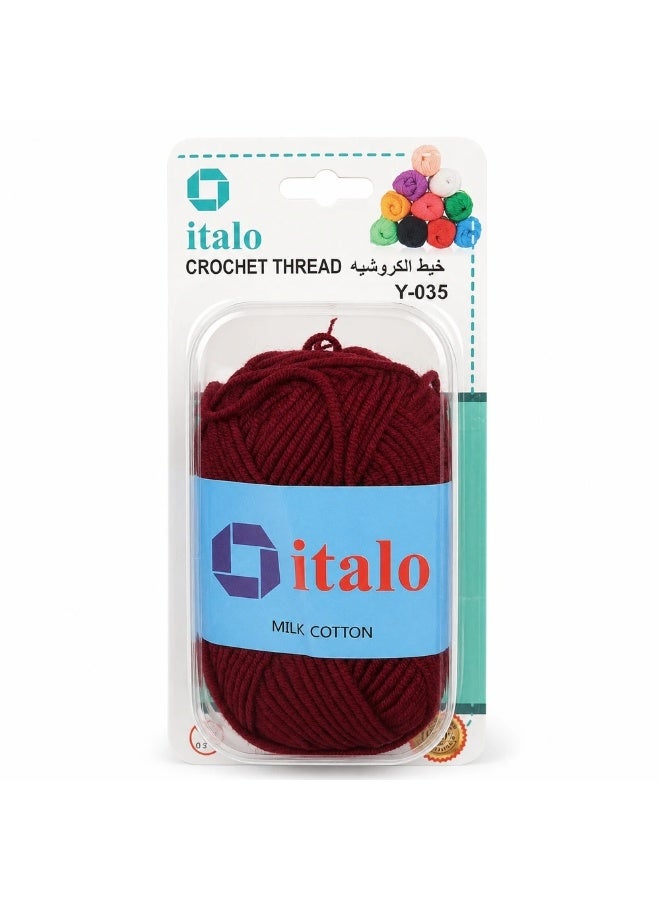Italo Ivory Cherry Milk Cotton Crochet Thread- Ivory Cherry