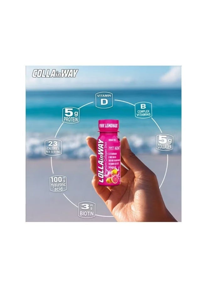 COLLAinWay Premium Collagen Shot Pink Lemonade 77ml x 12 Bottles – Ready-to-Drink Beauty & Wellness Support - Image 3