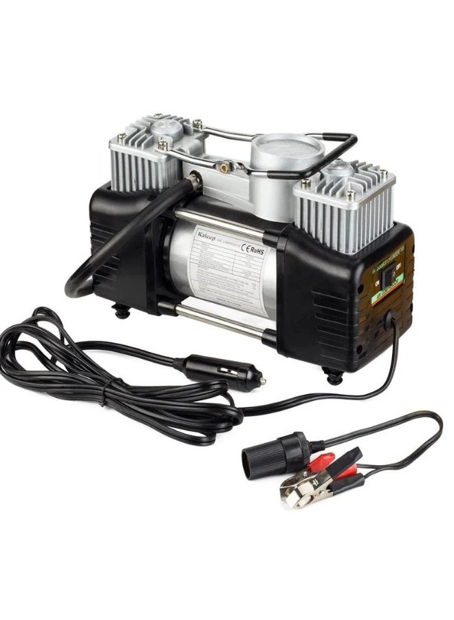 Portable Car Air Compressor with Built-In Pressure Gauge – Multi-Purpose Tire Inflator for Vehicles, Bikes, Balls & Inflatables – Lightweight, Easy to Use & Travel-Friendly - Image 2