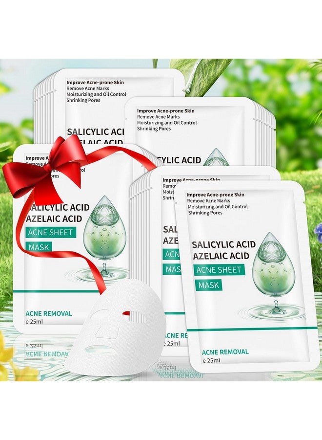 ايريف قناع الوجه المضاد لحب الشباب من IREV، أقنعة ورقية بحمض الساليسيليك، أقنعة للعناية بالبشرة لعلاج حب الشباب، قناع ورقي لحب الشباب للبشرة المعرضة لحب الشباب، الدهنية والحساسة، قناع تنظيف عميق للمسام للوجه، 10 أقنعة - Image 1