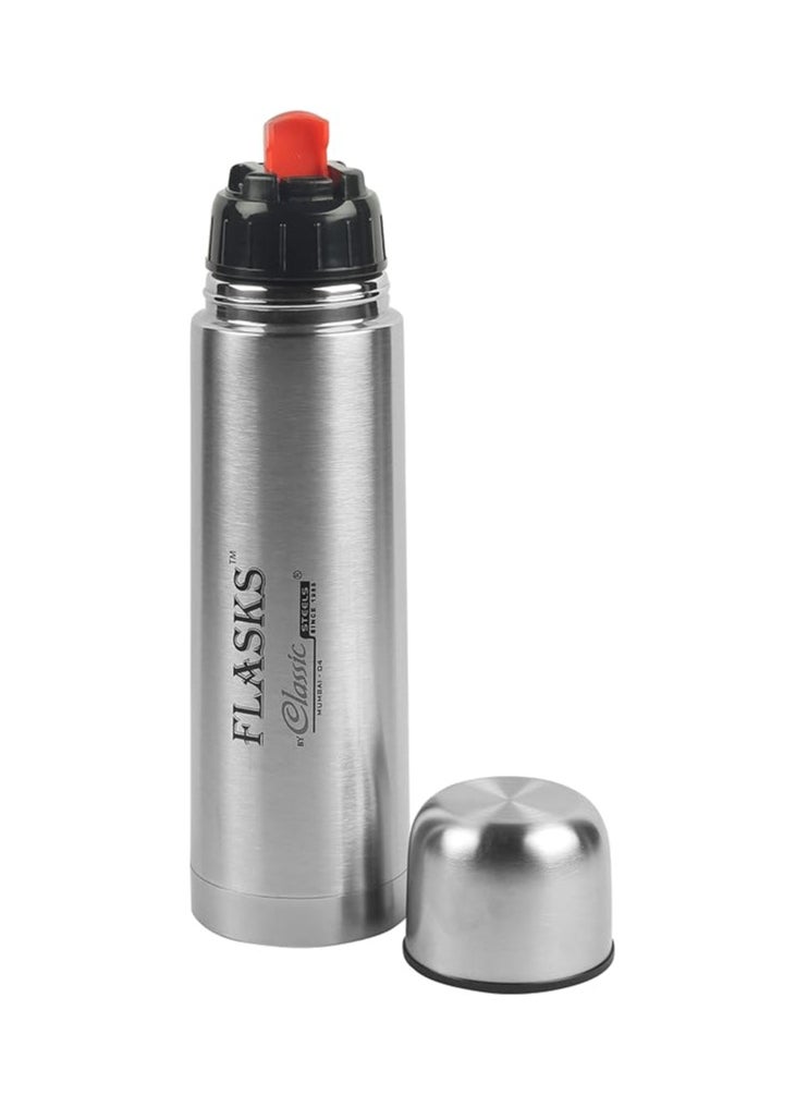 Atlasware Classic Steels Vacuum Bullet Flask 1000 ml - Keeps Beverages Hot/Cold up to 24 Hour  - Image 2