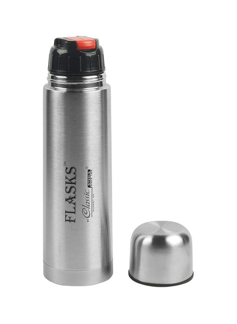 Atlasware Classic Steels Vacuum Bullet Flask 1000 ml - Keeps Beverages Hot/Cold up to 24 Hour  - Image 3