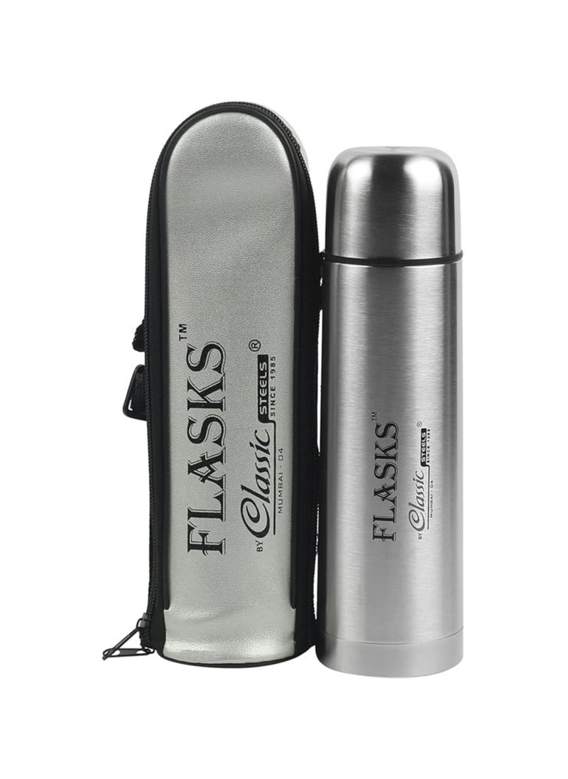 Atlasware Classic Steels Vacuum Bullet Flask 1000 ml - Keeps Beverages Hot/Cold up to 24 Hour  - Image 4