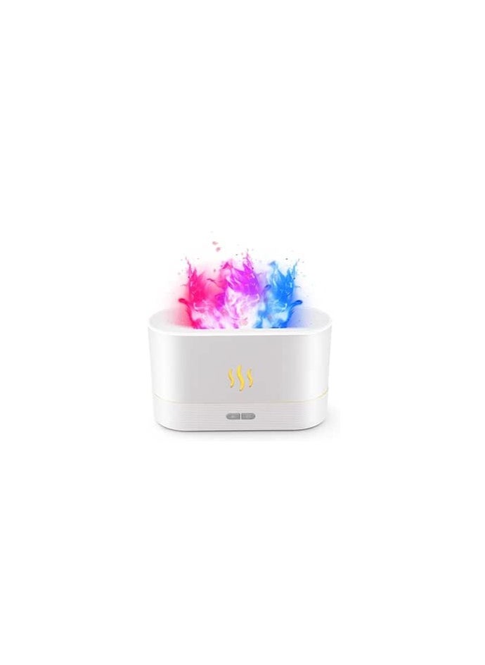 Spaceshoop - Colorful Flame Air Aroma Diffuser Humidifier, Upgraded 7 Flame Colors Noiseless Essential Oil Diffuser for Home,Office,Yoga with Auto-Off Protection 180ml - Image 1