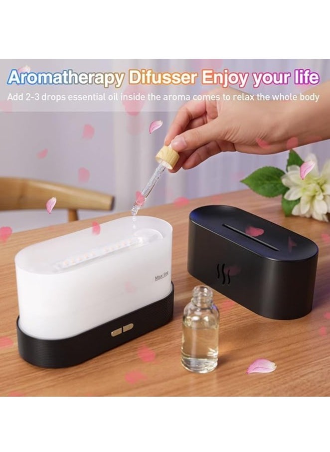 Spaceshoop - Colorful Flame Air Aroma Diffuser Humidifier, Upgraded 7 Flame Colors Noiseless Essential Oil Diffuser for Home,Office,Yoga with Auto-Off Protection 180ml - Image 1