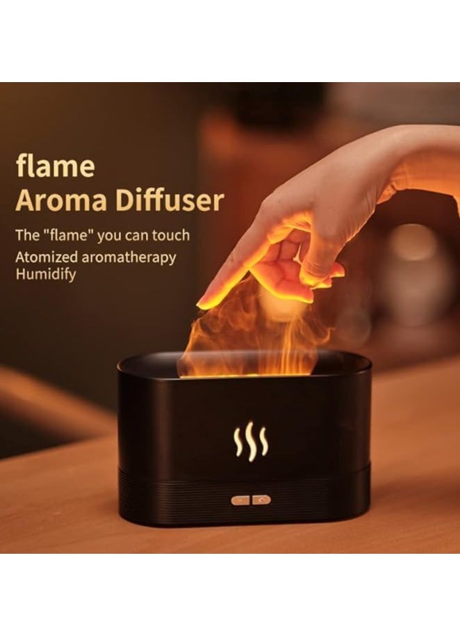 Spaceshoop - Colorful Flame Air Aroma Diffuser Humidifier, Upgraded 7 Flame Colors Noiseless Essential Oil Diffuser for Home,Office,Yoga with Auto-Off Protection 180ml - Image 1