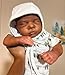 GYCV Reborn Baby Dolls Black Boy 19 Inch Realistic Dark Skin Newborn Doll Soft Body African American Life Like Baby Dolls That Look Real Black Reborn Baby Toys with Accessories Xmas Gift for Kids - Image 2