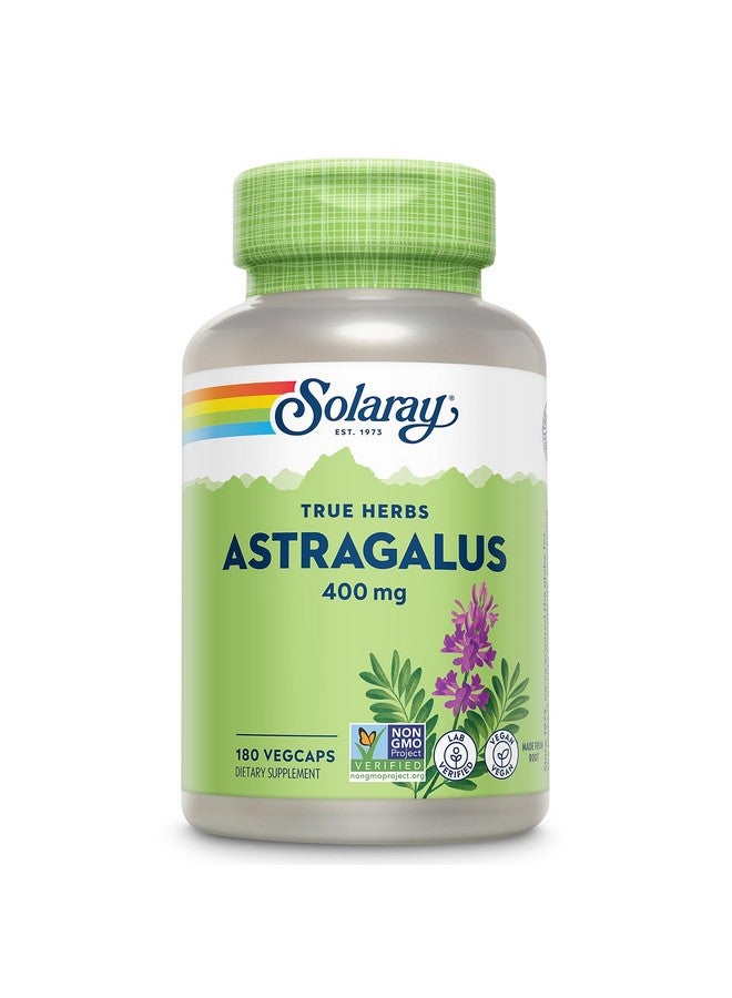 SOLARAY Astragalus Root 400mg - Traditional Herbal Support - Non-GMO, Vegan & Lab Verified - 180 Servings, 180 VegCaps - Image 1