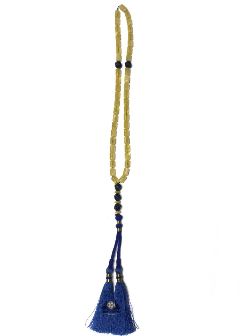 Miracle Empire Prayer Beads 45 Exclusive Amber Kahramanbar Unique Blue Tiger Eye Shield Of Positivity And Success  - Image 2