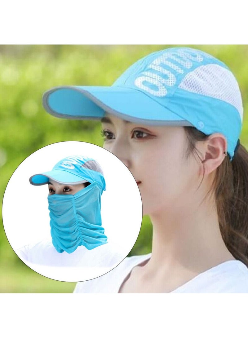 DubaiGallery Foldable Fishing Cap Hat Outdoor Sun Protection Breathable Mosquito Duck Tongue Cap With Mesh - Image 3