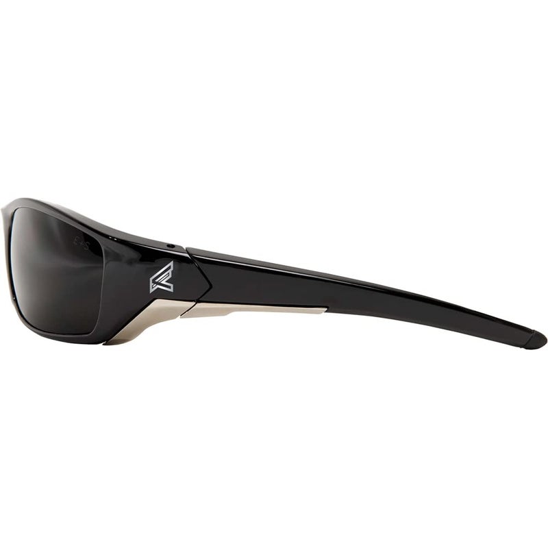 Edge SR116 Reclus Wrap-Around Safety Glasses, Anti-Scratch, Non-Slip, UV 400, Military Grade, ANSI/ISEA & MCEPS Compliant, 5.04" Wide, Black Frame/Smoke Lens - Image 3