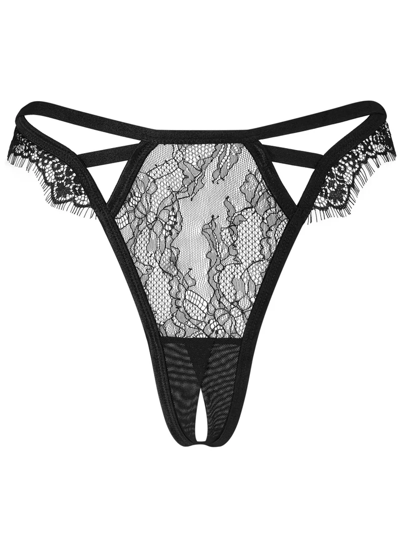 Ann Summers Black Ann Summers Limelight Crotchless String for Women | Best Price UAE