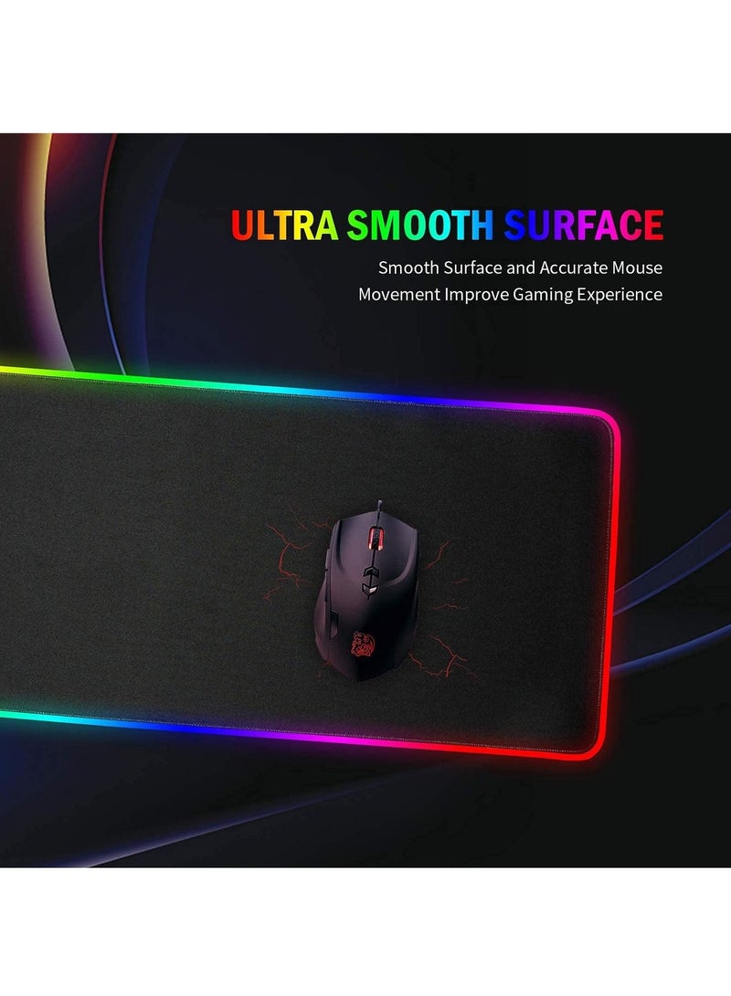 FlashHawk Large Mouse Pad, 900x400 mm, Extended Gaming Mouse Pad, Non-Slip Rubber Base, Office Desk Mat Desk, for Computers/Work/Room, Forest - Image 2