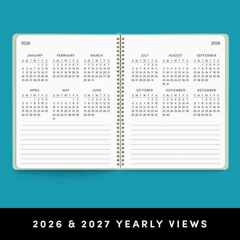 PAPERAGE 2 Year Monthly & Yearly Planner, 24 Months (January 2026 - December 2027), 8.5 in x 11 in, Spiral Bound 2026-2027 Planner with Monthly & Yearly Views, Note Pages & Trackers - Sage Green - Image 4