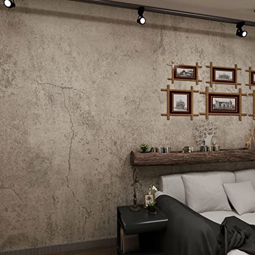3yecao 16"×354" Extra Thick Light Grey Concrete Wallpaper Peel and Stick 3D Faux Concrete Cement Contact Paper DIY Industrial Matte Textured Vinyl Wrap Removable Wall Sticker Bedroom Basement Garage - Image 3