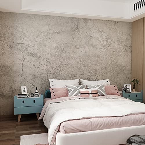 3yecao 16"×354" Extra Thick Light Grey Concrete Wallpaper Peel and Stick 3D Faux Concrete Cement Contact Paper DIY Industrial Matte Textured Vinyl Wrap Removable Wall Sticker Bedroom Basement Garage - Image 2