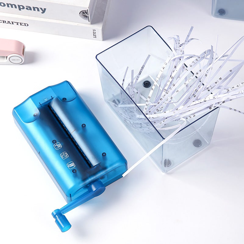 Manual Paper Shredder Office Mini Household Manual Small Paper Shredder Tool Hand Crushes A4 Paper Card Shredder - Image 5