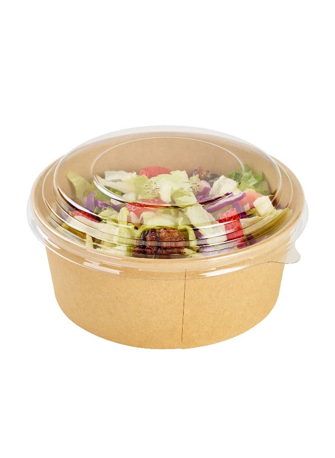 Restaurantware LIDS ONLY: Bio Tek 5.9 x 0.4 Inch Container Lids, 200 Durable Round Lids - Tight Seal, Only Lids, Clear PET Salad Container Lids, Disposable, Containers Sold Separately  - Image 1