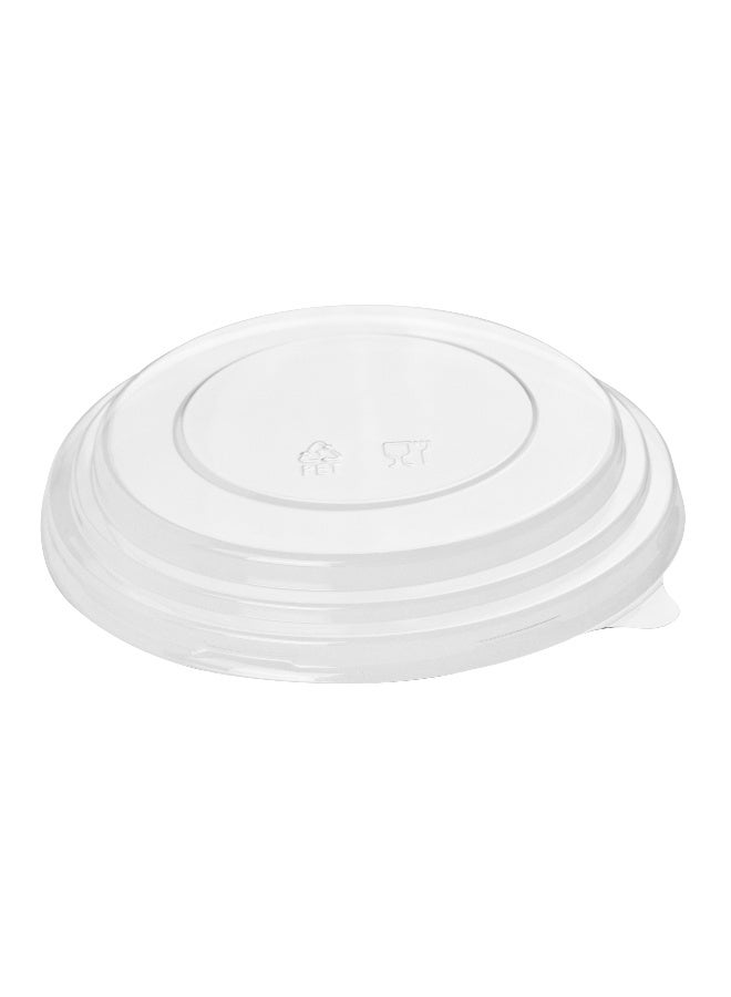 Restaurantware LIDS ONLY: Bio Tek 5.9 x 0.4 Inch Container Lids, 200 Durable Round Lids - Tight Seal, Only Lids, Clear PET Salad Container Lids, Disposable, Containers Sold Separately  - Image 2