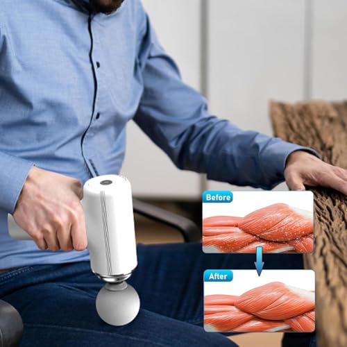 MOKRUSH Massage Machine for Body Pain – Mini Massage Gun for Deep Tissue, Muscle & Body Pain Relief – Handheld, Battery Powered Massager for Neck, Shoulder, Back, Foot (Multicolor) (MULTI) - Image 5