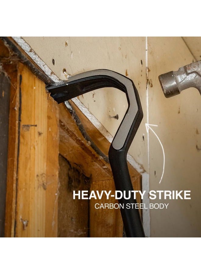 Klein Tools 66096 Gooseneck Wrecking Bar and Nail Puller, Heavy Duty Forged Carbon Steel, Pry Bar for Demolition, 36-Inch - Image 4