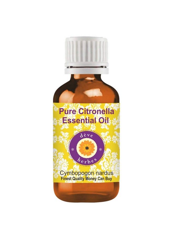 Deve Herbes Pure Citronella Essential Oil (Cymbopogon Nardus) Natural Therapeutic Grade Steam Distilled 100Ml - Image 1