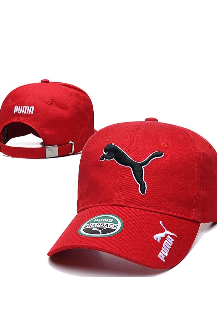 Puma Classic Embroidered Logo Red Baseball Cap