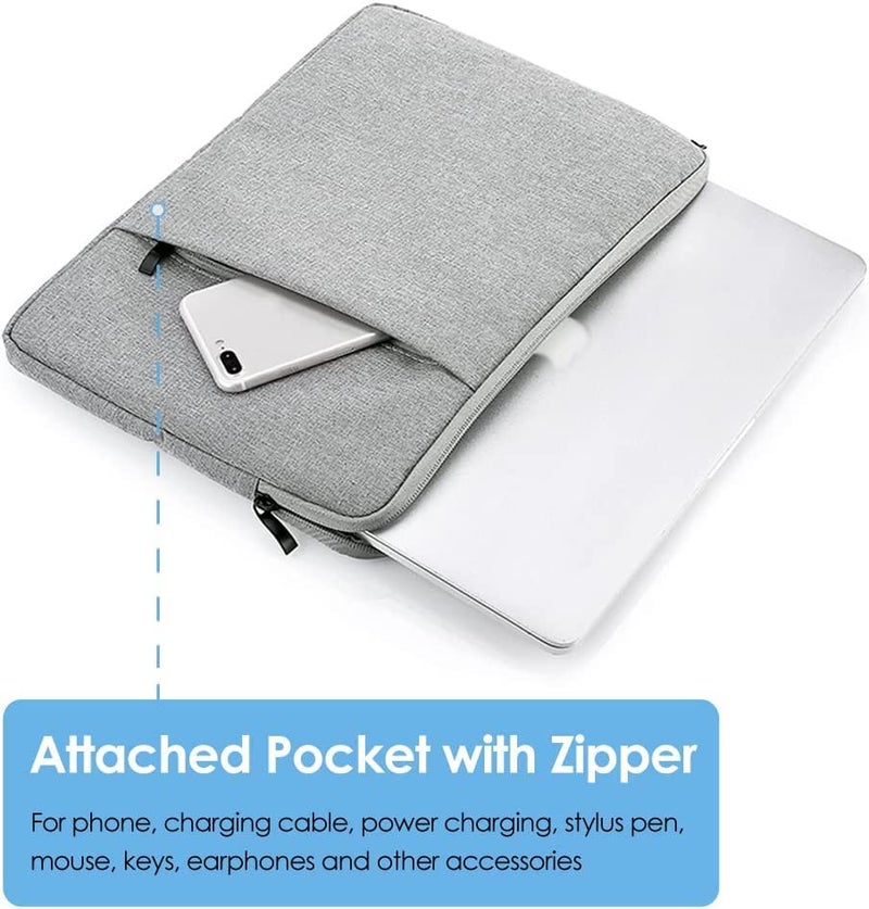 ProElite Polyster Laptop Sleeve Case Cover Pouch for 13" to 14" MacBook Air/Pro Retina,Compatible with Surface Pro, MacBook Pro 14" M1/Max A2442, Galaxy Tab S8/S9 Ultra 14.6"/iPad Pro 12.9, Coffee - Image 4