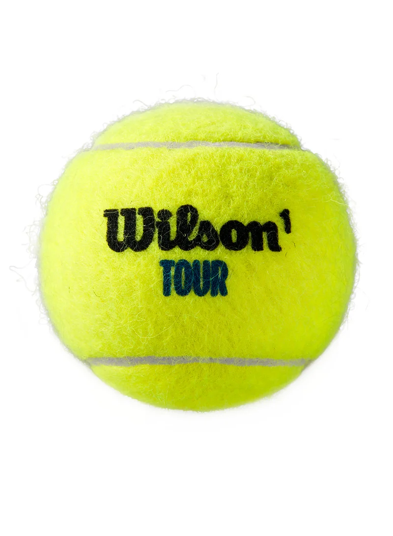 Wilson Black Tour Premier All Court Yellow Tennis Balls - 4 Ball Can  | Best Price UAE