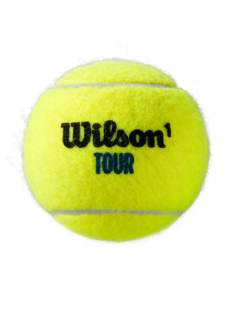 Wilson Tour Premier All Court Yellow Tennis Balls - 4 Ball Can - Image 3