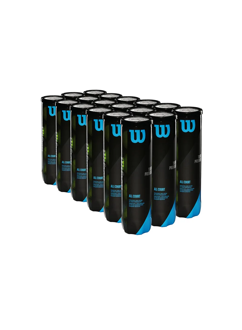 Wilson Black Tour Premier All Court Yellow Tennis Balls - 4 Ball Can  | Best Price UAE
