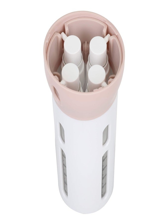 Travigo 4-in-1 Travel Dispenser Bottle sets, Includes Four 40 mL Cosmetic Toiletries TSA Approved Refillable Leakproof liquid Containers for Shampoo, Lotions, Skincare(Pink)(Plastic) - Image 3