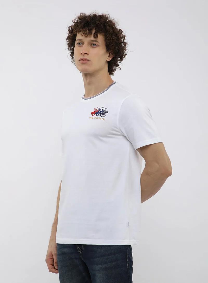 BEVERLY HILLS POLO CLUB  Logo Crew Neck T-Shirt for Men | Best Price UAE