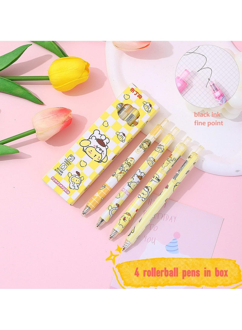 Cute Pompompurin School Supplies Set - Gel Pens, Journal Notebook, 50 Stickers, Pencil Cse, Kawaii Stationery Set, Back to School Gift, Yellow Pompompurin - Image 3