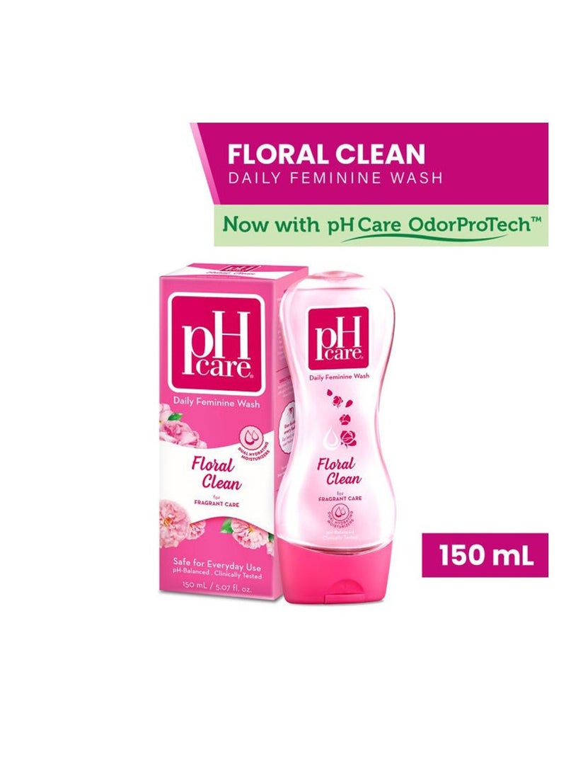 Ph Care - Daily Feminine Wash Floral Clean 150 Ml - Image 1
