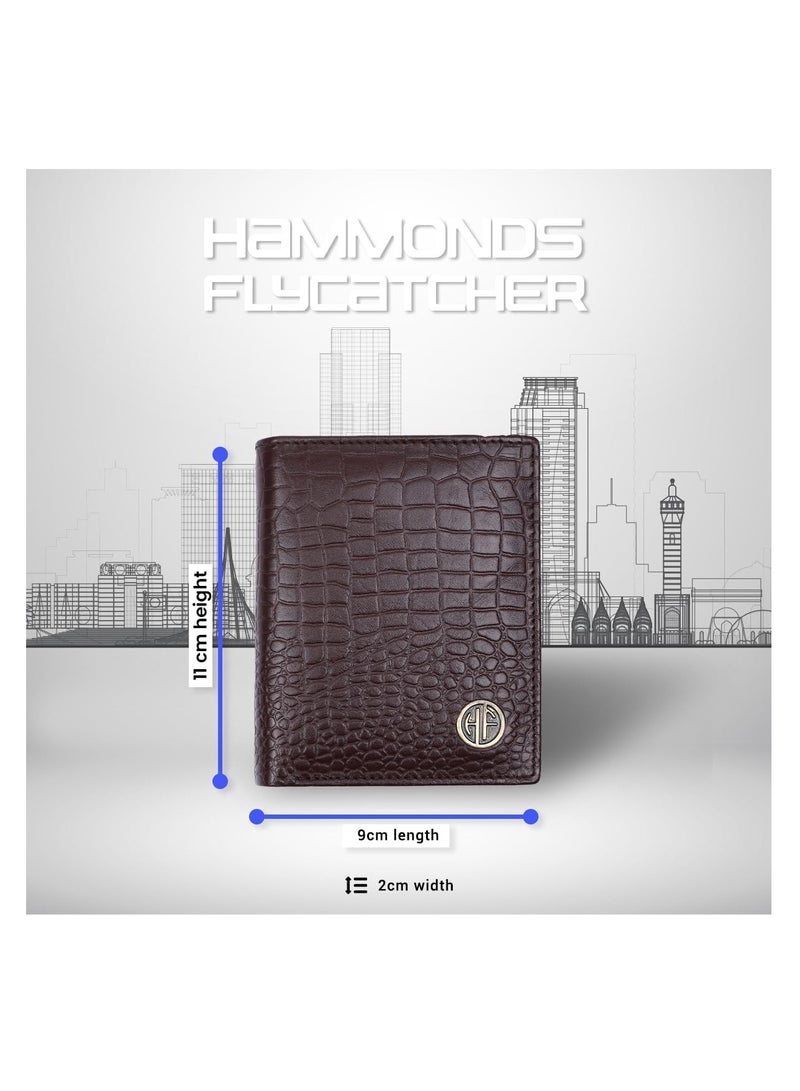 HAMMONDS FLYCATCHER Pure Leather Wallet for Men, Card Holder | RFID Protected for Daily use (Croc Brown), Modern | SFQ5 - Image 5